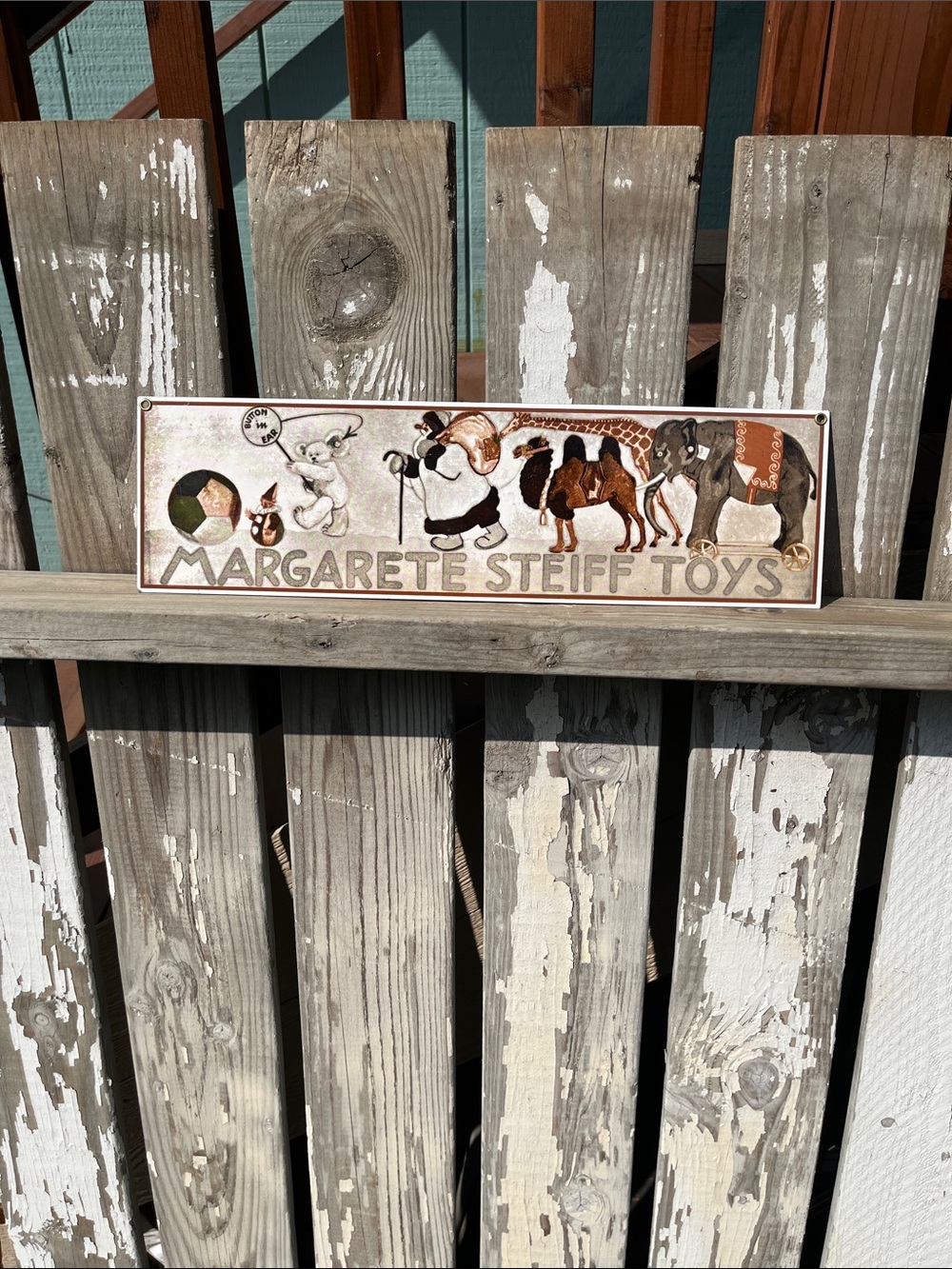 Margarete Steiff Toys Wall Sign – Cream & Brown